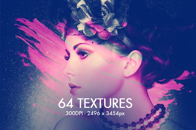 64种多彩水彩涂料纹理素材 64 Watercolour Textures插图(1)