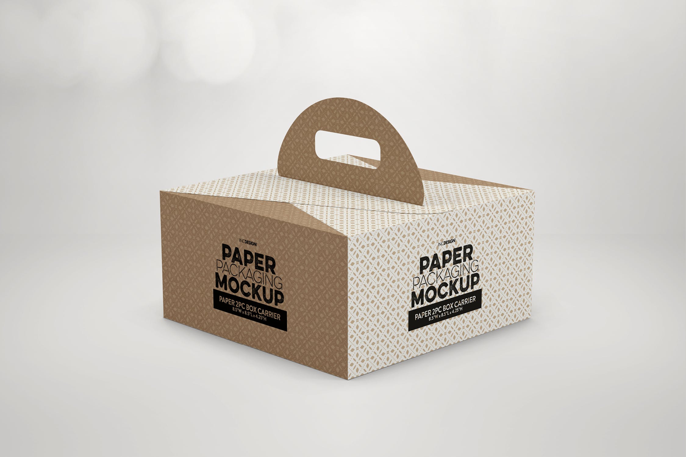 2件装纸盒包装设计样机模板 2pc PaperBox Carrier PackagingMockup插图(2)