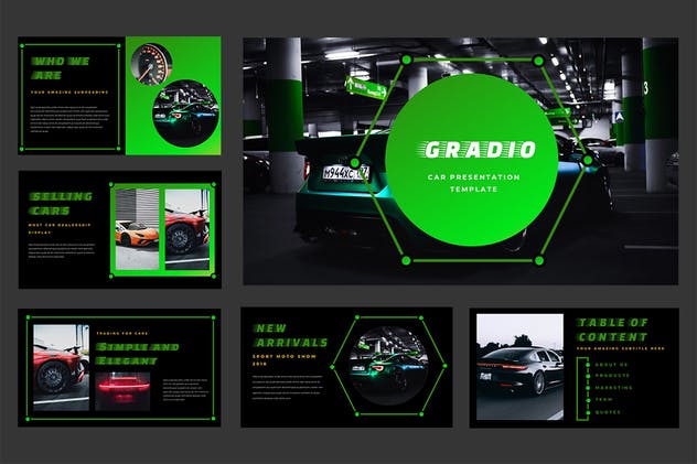 汽车销售经销商主题PPT幻灯片模板 Gradio Car Dealership Powerpoint Presentation插图(1)