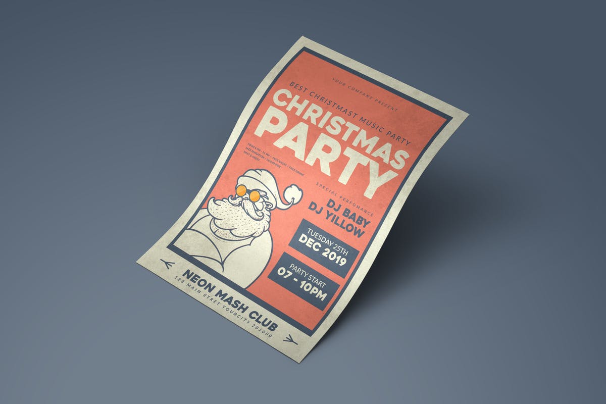 圣诞节嘉年华活动策划海报传单设计模板 Christmas Celebration Flyer插图