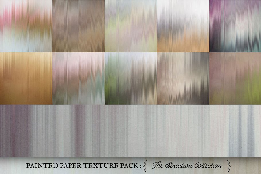 彩绘纸纹理条纹 Painted Paper Textures Striation插图(3)