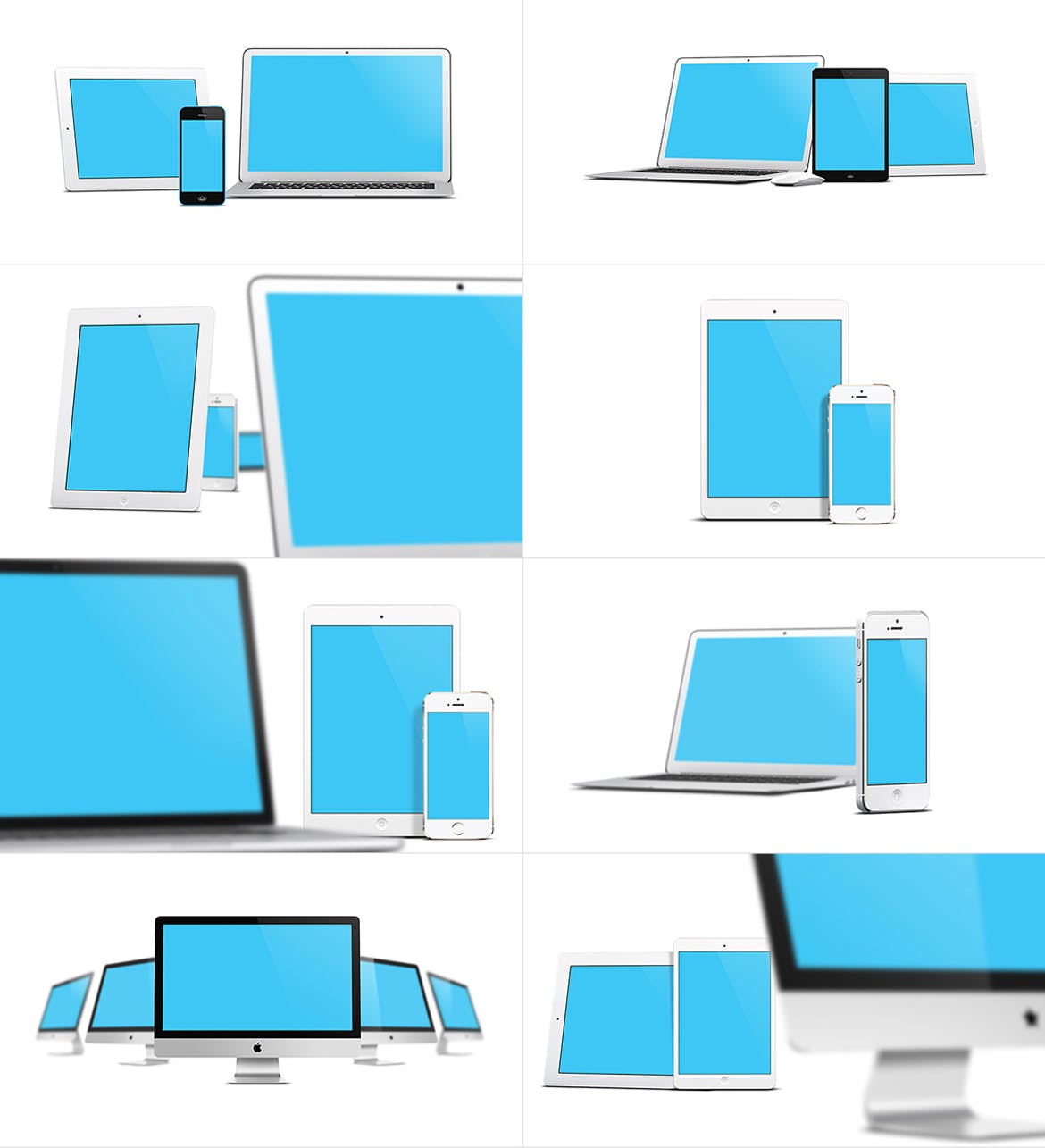 57种不同的苹果手机电脑设备VI样机展示模型mockups插图(5)