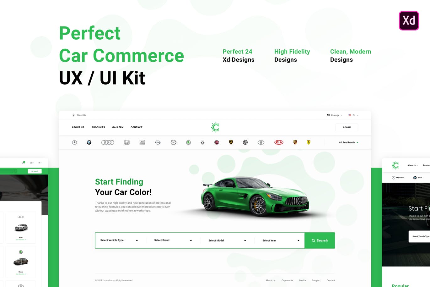 汽车媒体网站&汽车社区网站设计UX/UI设计套件 Perfect Car Commerce UX / UI Kit插图