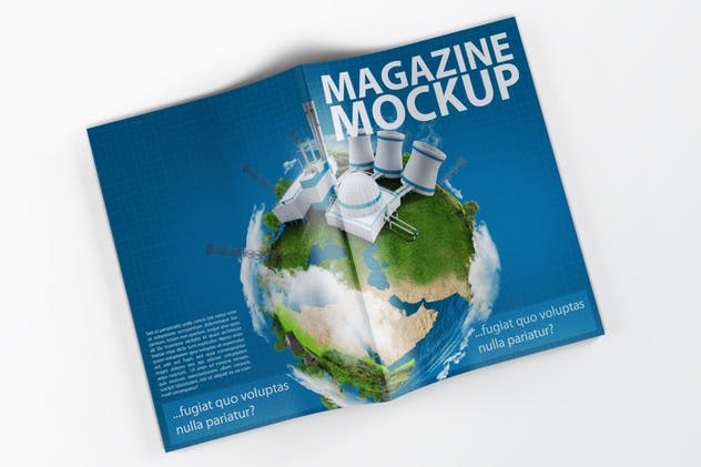 时尚A4杂志宣传册印刷品样机 A4 Magazine Catalog Mock-Up插图(5)