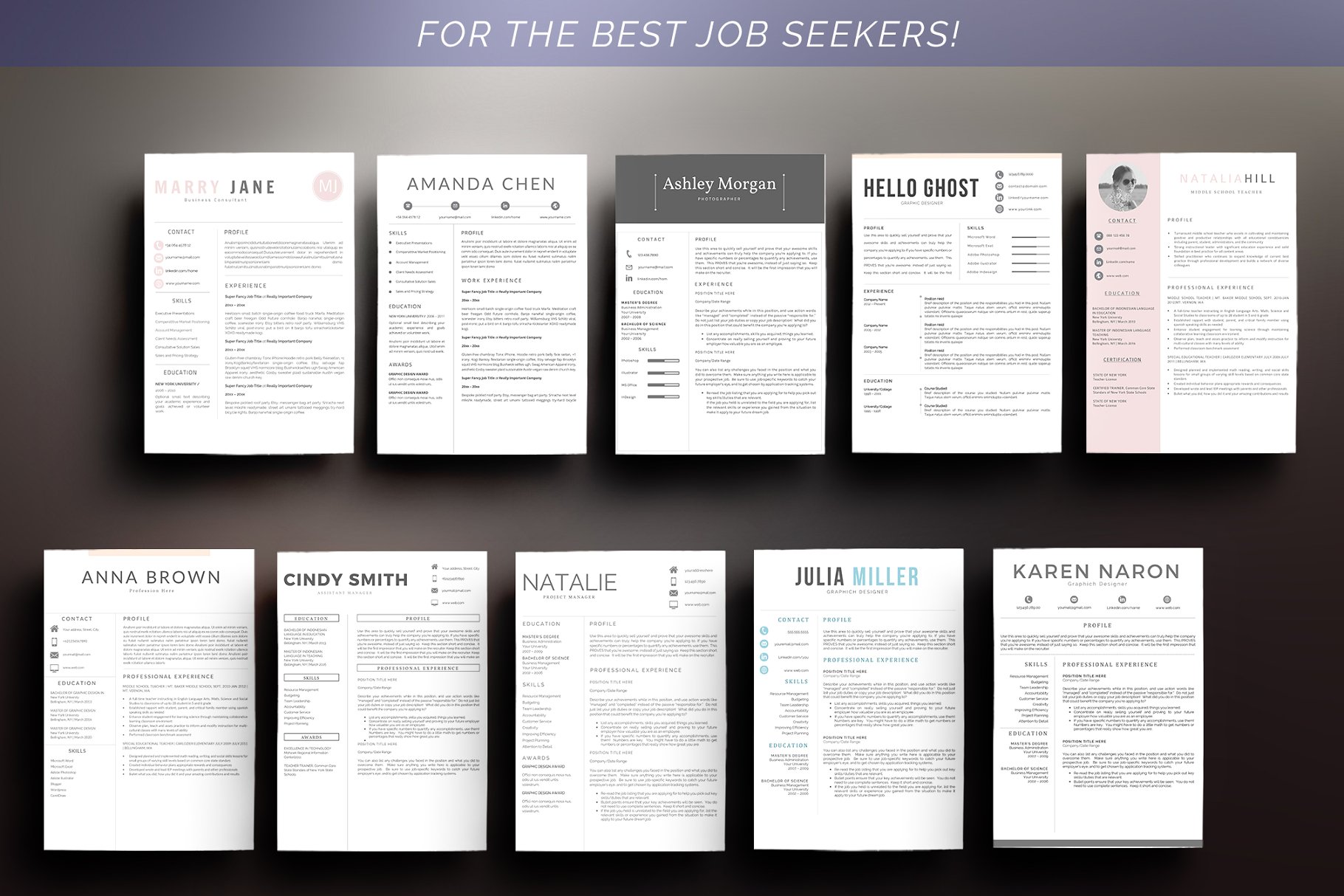 最畅销经典个人简历模板 Top Selling – Resume Template插图(3)