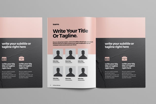 懒人设计师必备企业画册设计INDD模板 Business Brochure Template插图(5)