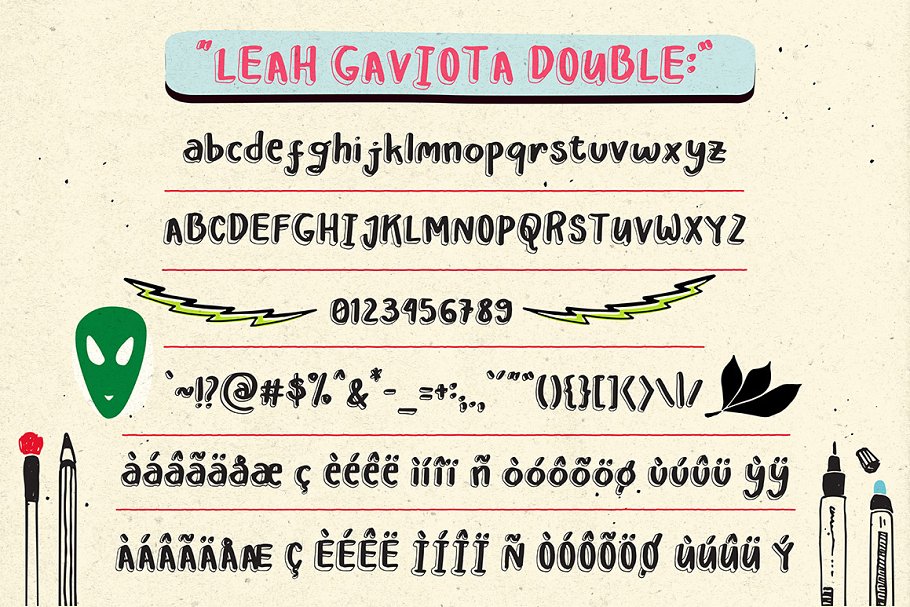 创意艺术英文手写字体 Leah Gaviota Script插图(7)