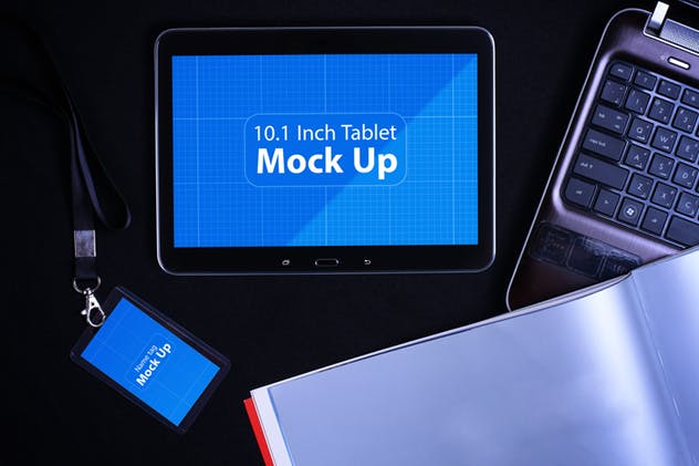 平板电脑智能设备演示样机模板V.1 Tablet MockUp V.1插图(1)