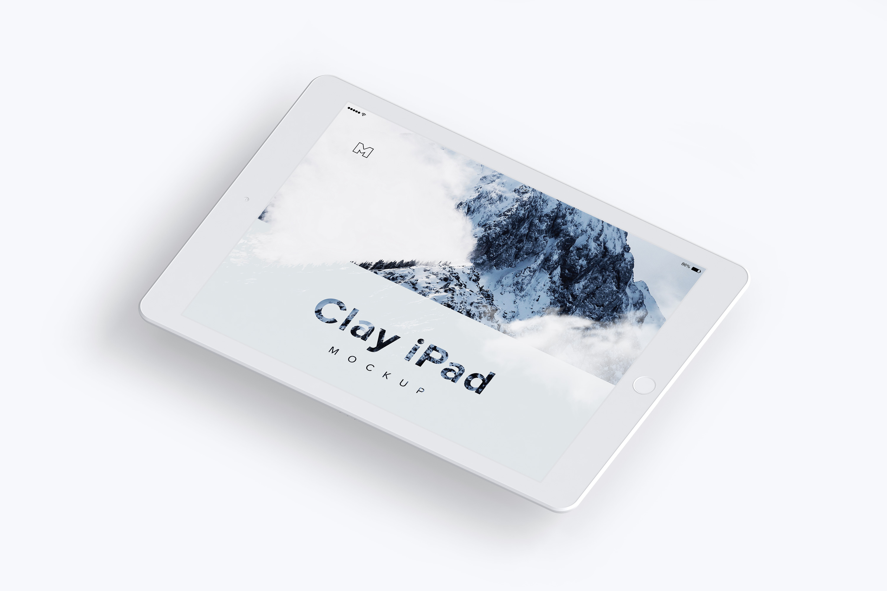 iPad平板电脑屏幕界面设计图样机模板02 Clay iPad 9.7 Mockup 02插图