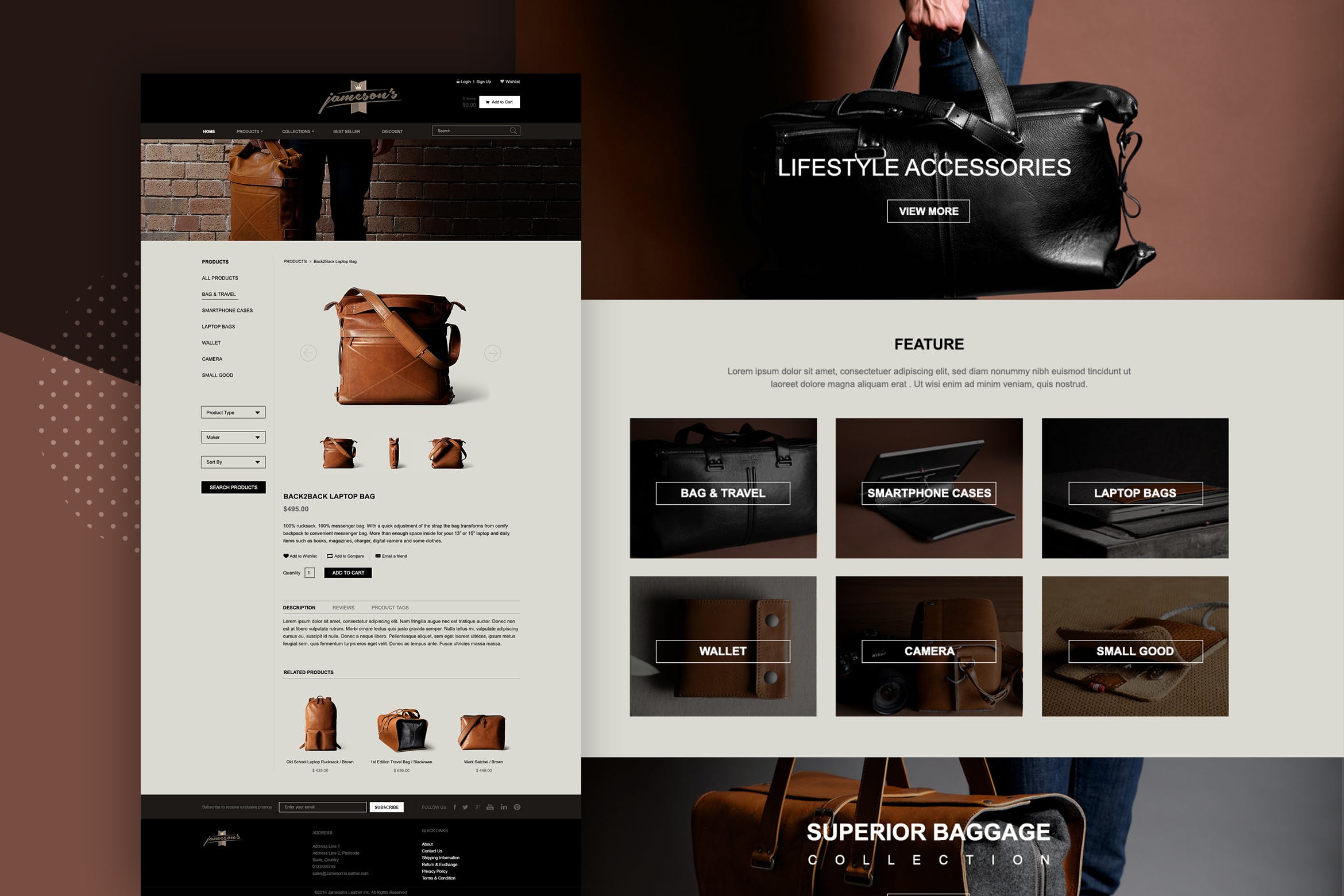 独立品牌电商网站网上商城UI设计模板 Retail – Web UI Design Concept插图
