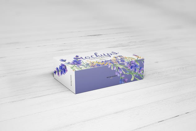 餐饮食品包装纸盒样机模板V5 Paper Box Mockup 05插图(2)