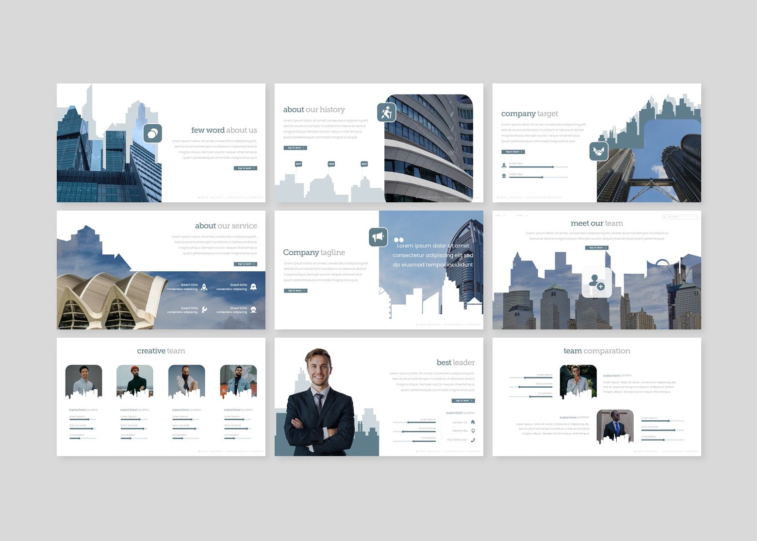 企业简介企业历史谷歌幻灯片设计模板 Metrovo – Google Slides Template插图(2)
