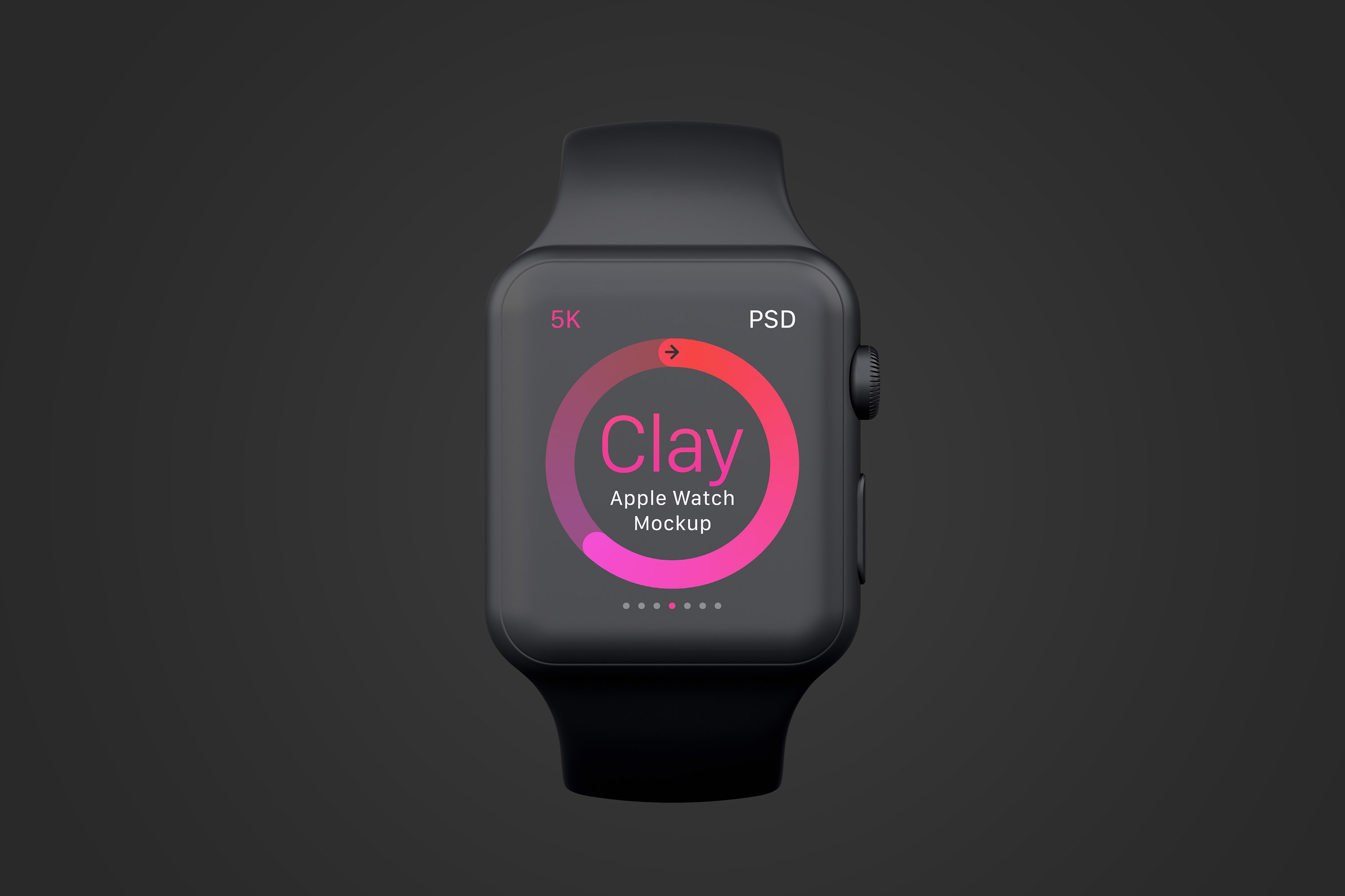 Apple Watch手表屏幕界面设计效果图样机04 Clay Apple Watch Mockup 04插图(2)