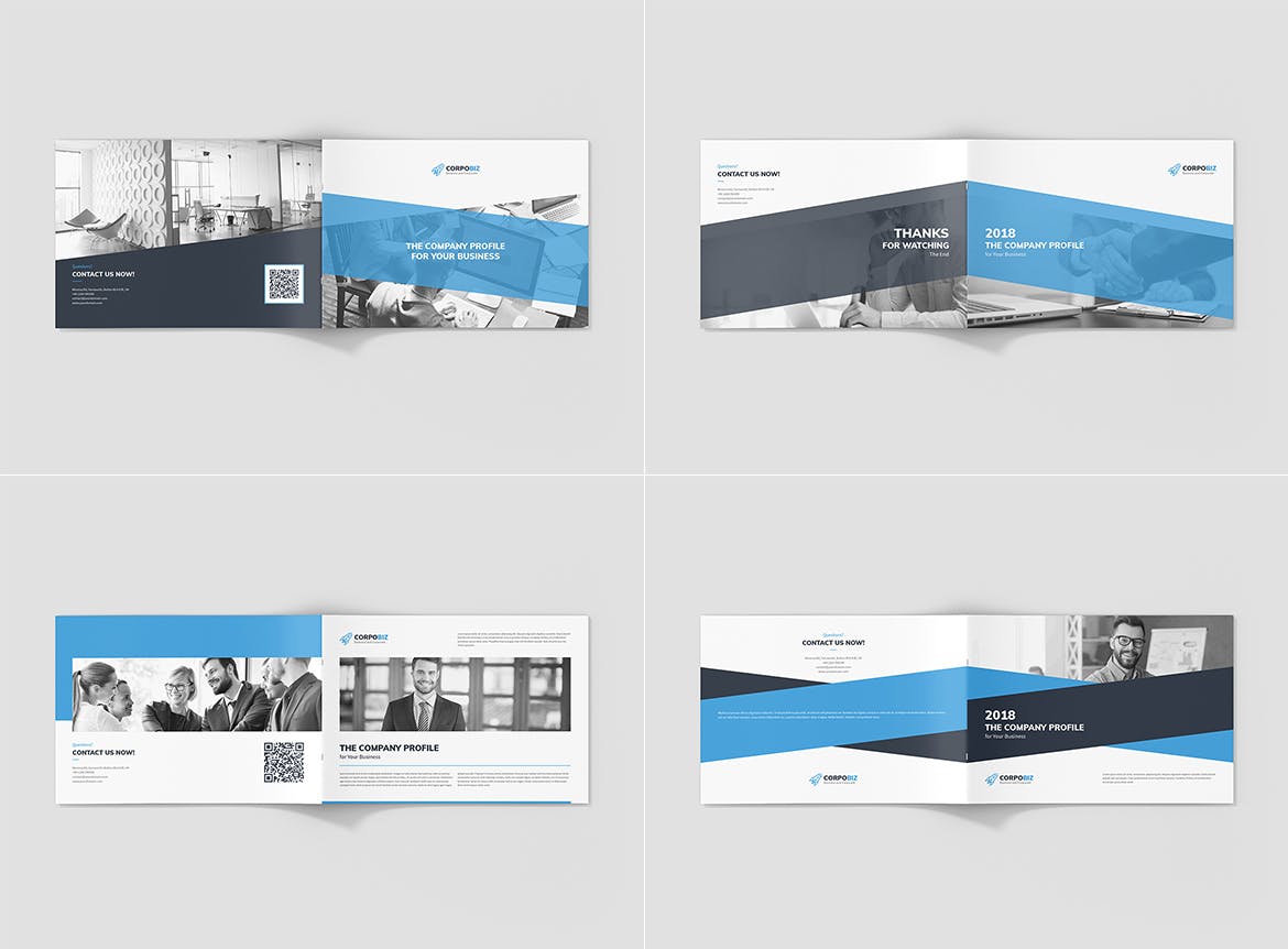 横板商业和企业公司简介企业画册设计模板 CorpoBiz – Business and Corporate Landscape插图(10)