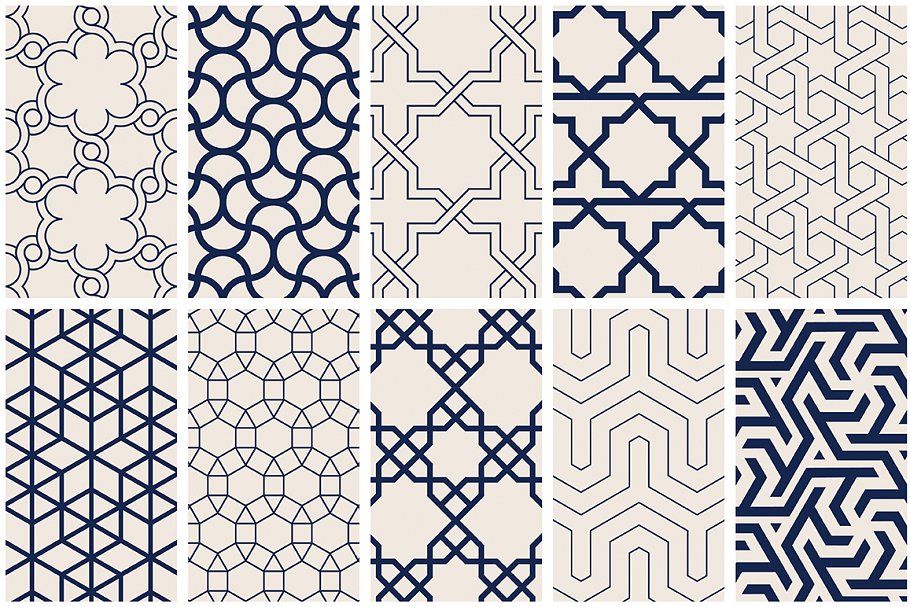 伊斯兰艺术几何图案纹理 Islamic Art Geometric Patterns插图(9)