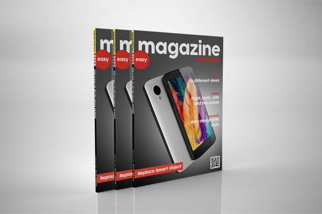 杂志封面封底设计样机模板 Magazin Mock Up插图(1)