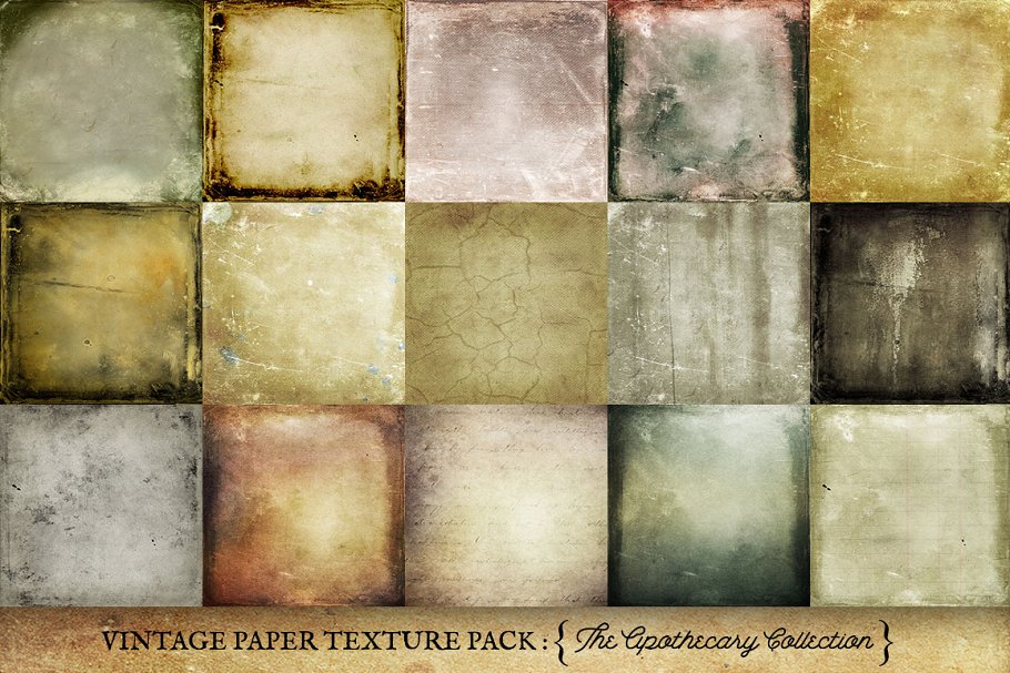 复古泛旧风格纸张纹理 Vintage Paper Textures Apothecary插图(1)