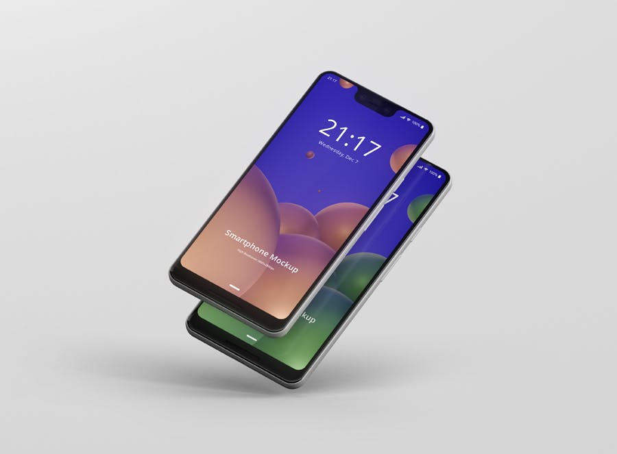 谷歌智能手机Pixel 3 XL屏幕预览样机模板 Smart Phone Mockup Pixel 3 XL插图(10)
