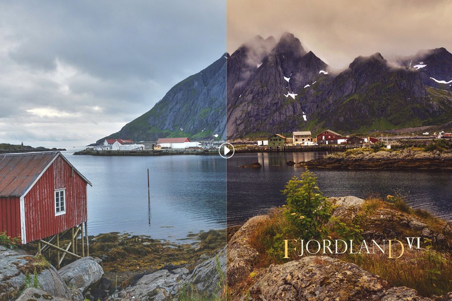 唯美户外风景调色PS动作 Fjordland Landscape PS Actions插图(5)
