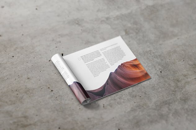 美国信纸规格杂志排版设计样机模板 Magazine Mockup – US Letter Landscape插图(6)