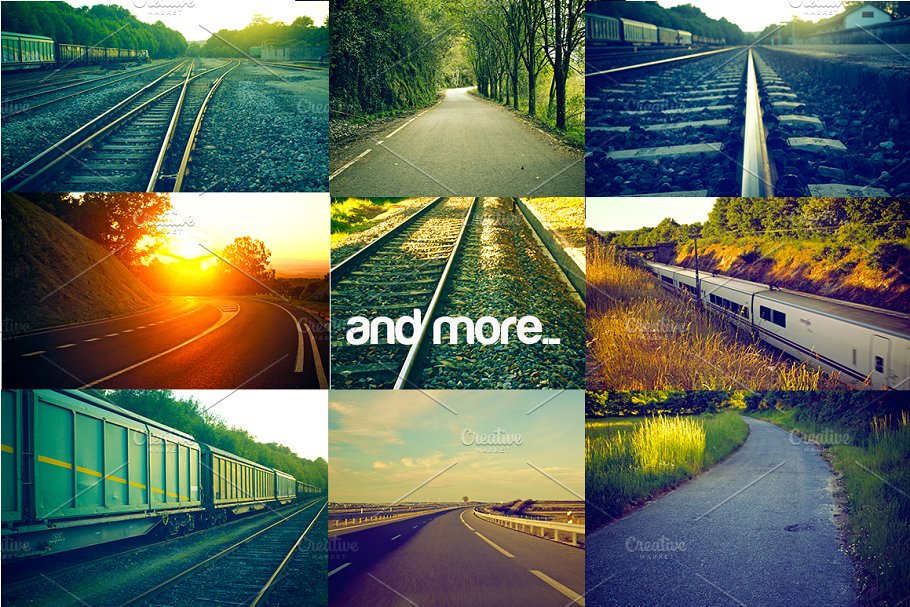 轨道和道路特写镜头高清照片素材 Rails and roads photo pack插图(1)