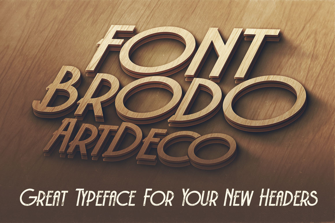 独特的复古或artdeco风格定制无衬线字体 Brodo Thin Grunge Font插图(2)