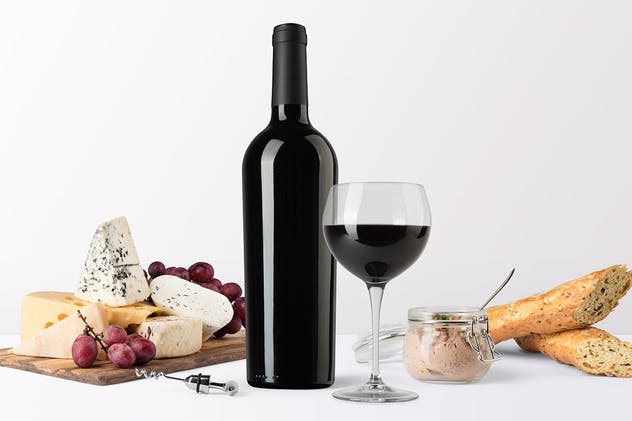 葡萄酒酒瓶样机模板v3 Wine Bottles Mockup Vol. 3插图(2)