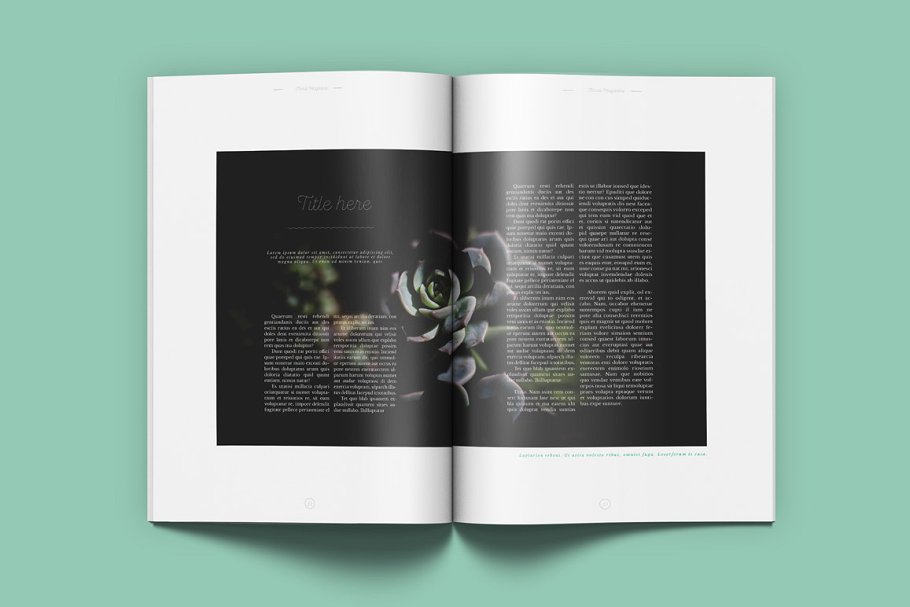 极简主义盆栽景观通用杂志模板 Floral Magazine插图(10)
