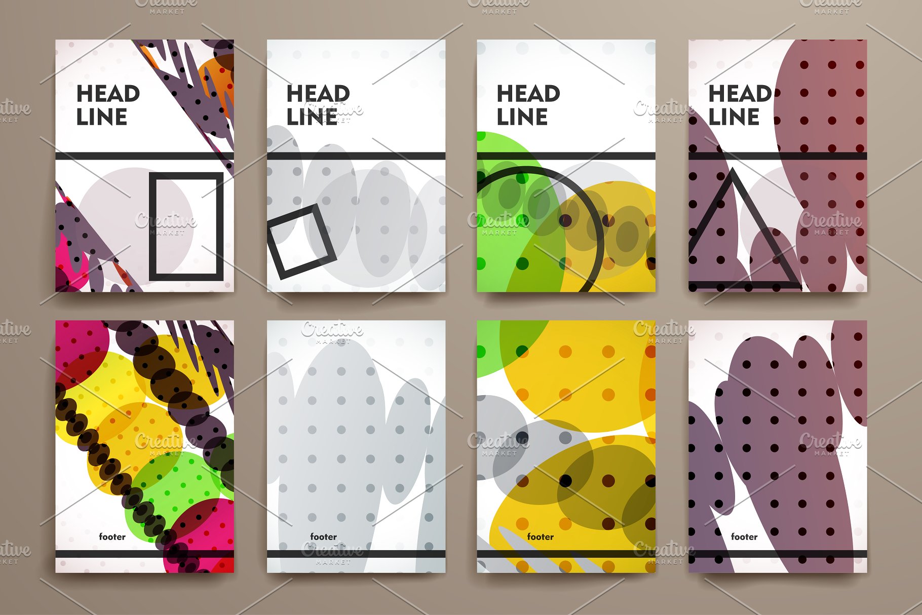 数十款抽象图形背景小册子模板合集 84 Abstract Brochures插图(2)