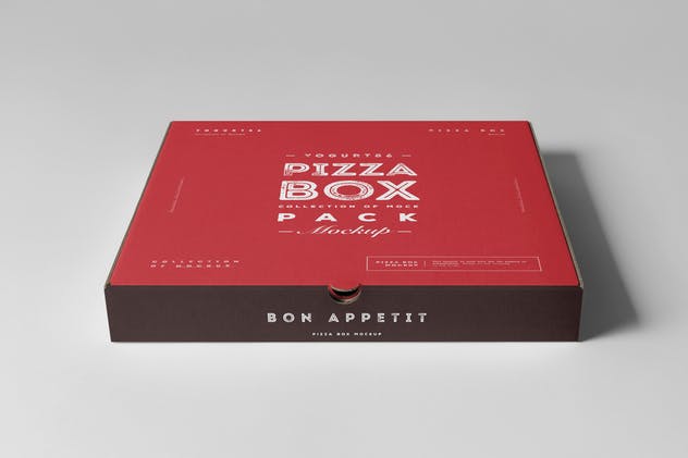 披萨包装盒样机模板 30 Pizza Box Mock-up插图(1)