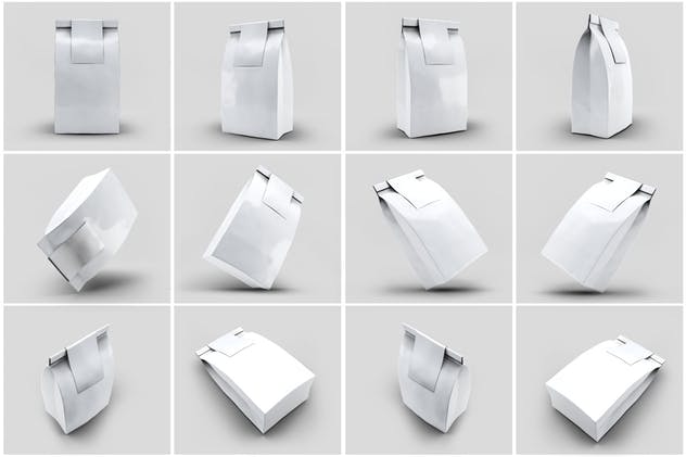 牛皮纸外带打包纸袋样机模板 Paper Bag Mock-Up插图(4)