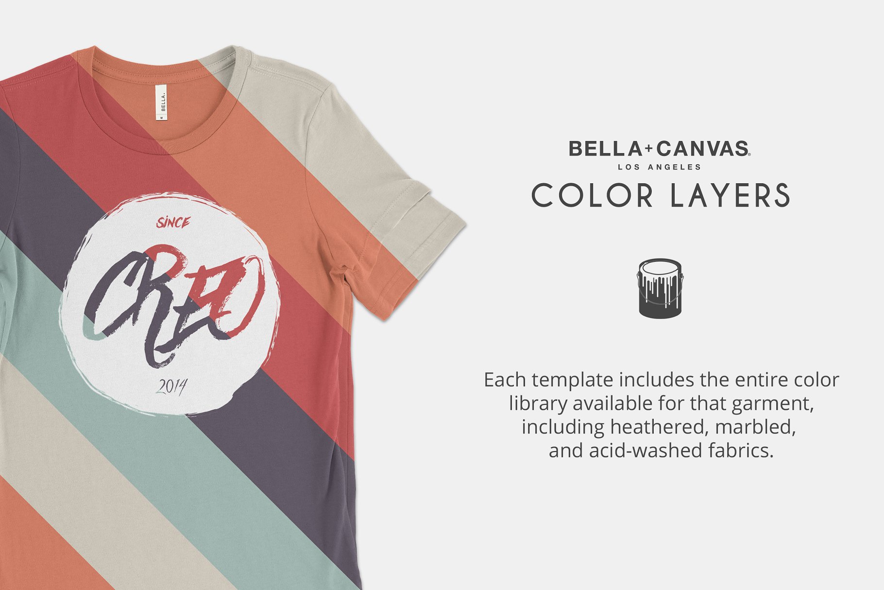 纯棉圆领女性T恤衫样机模板 Bella Canvas 6004 T-Shirt Mockups插图(4)