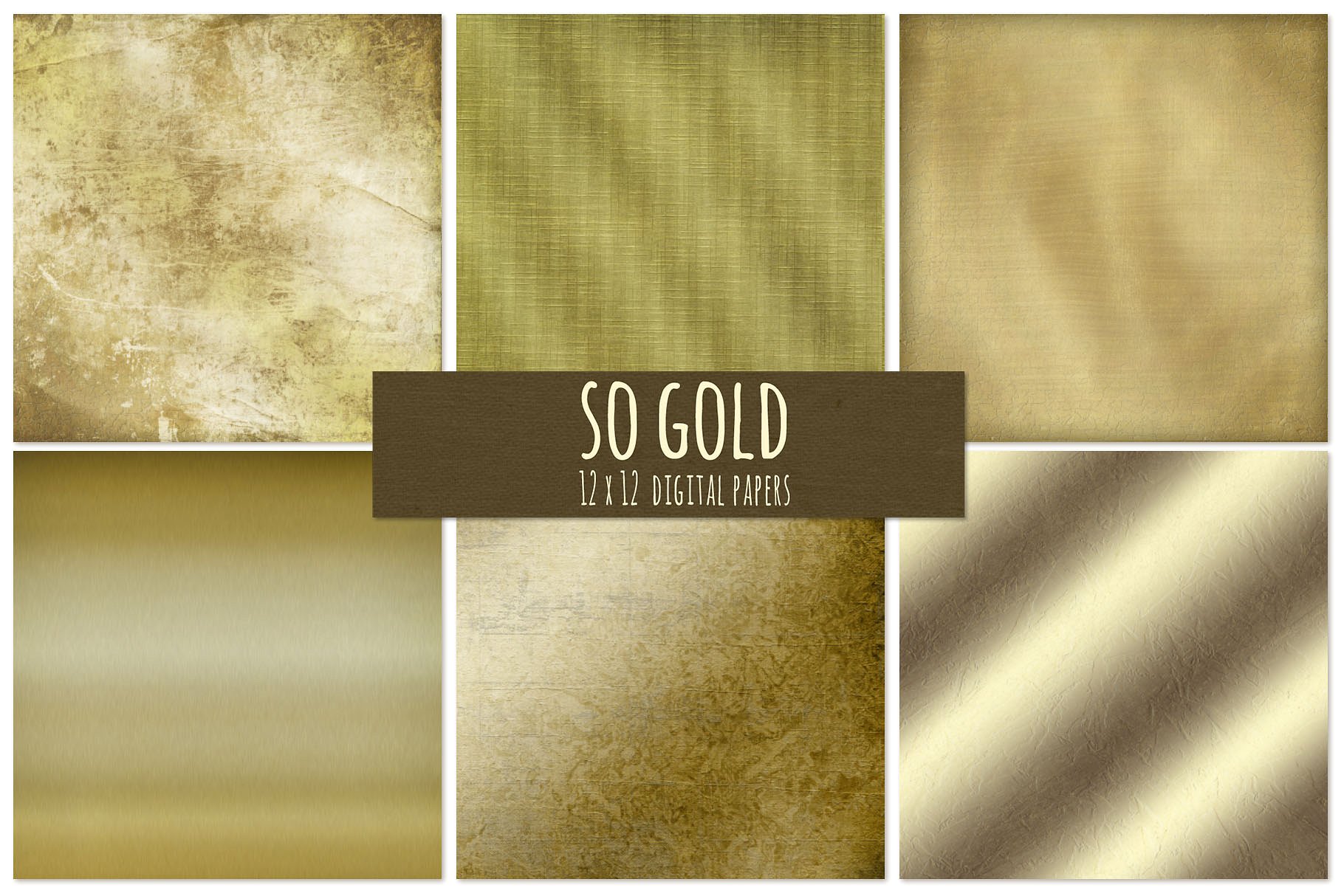 多材质金色浅金色调数码纸张纹理 Gold Digital Background Textures插图(4)