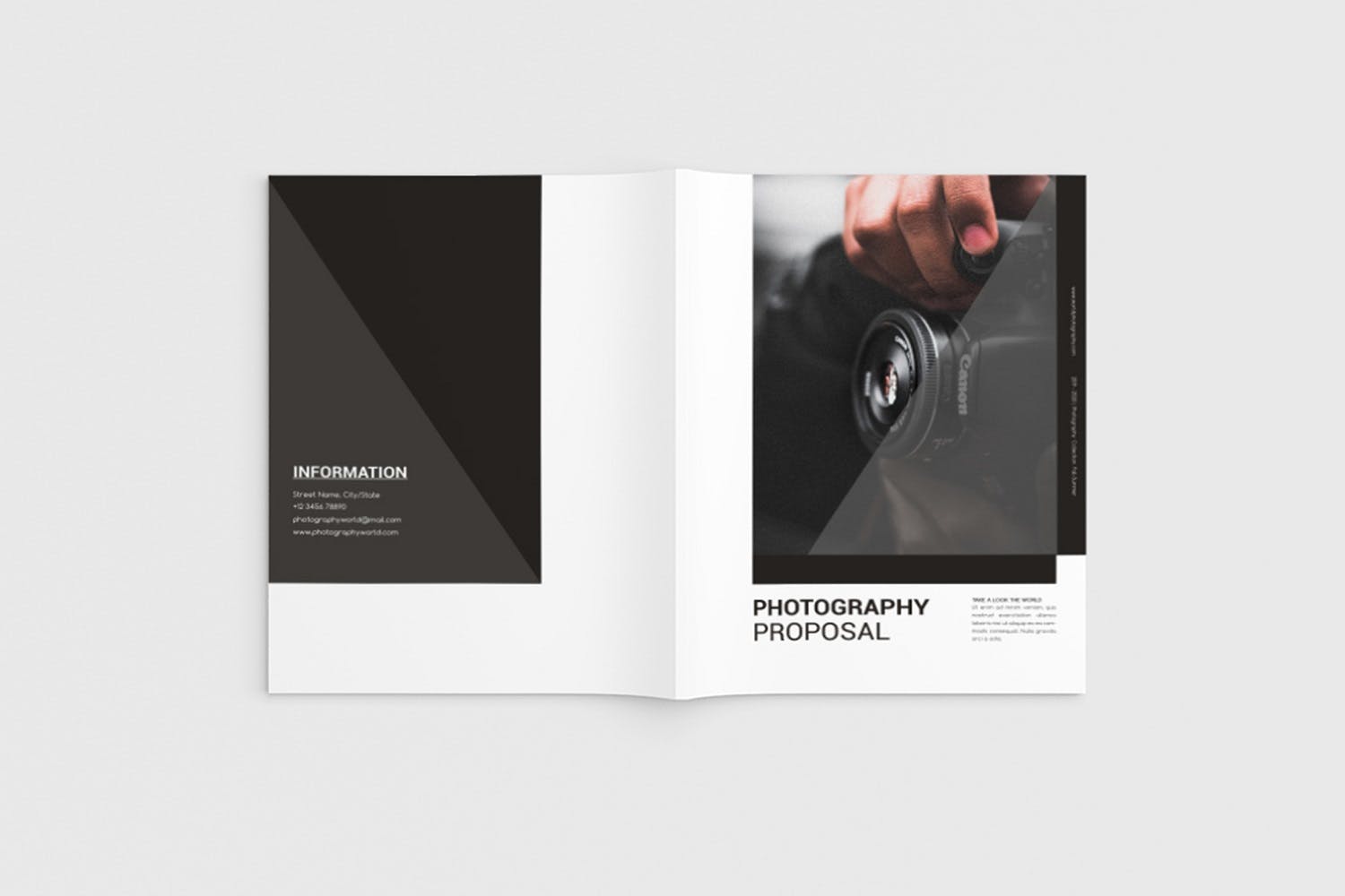 摄影作品集/摄影工作室画册设计模板 Fotograph – A4 Photography Proposal Template插图