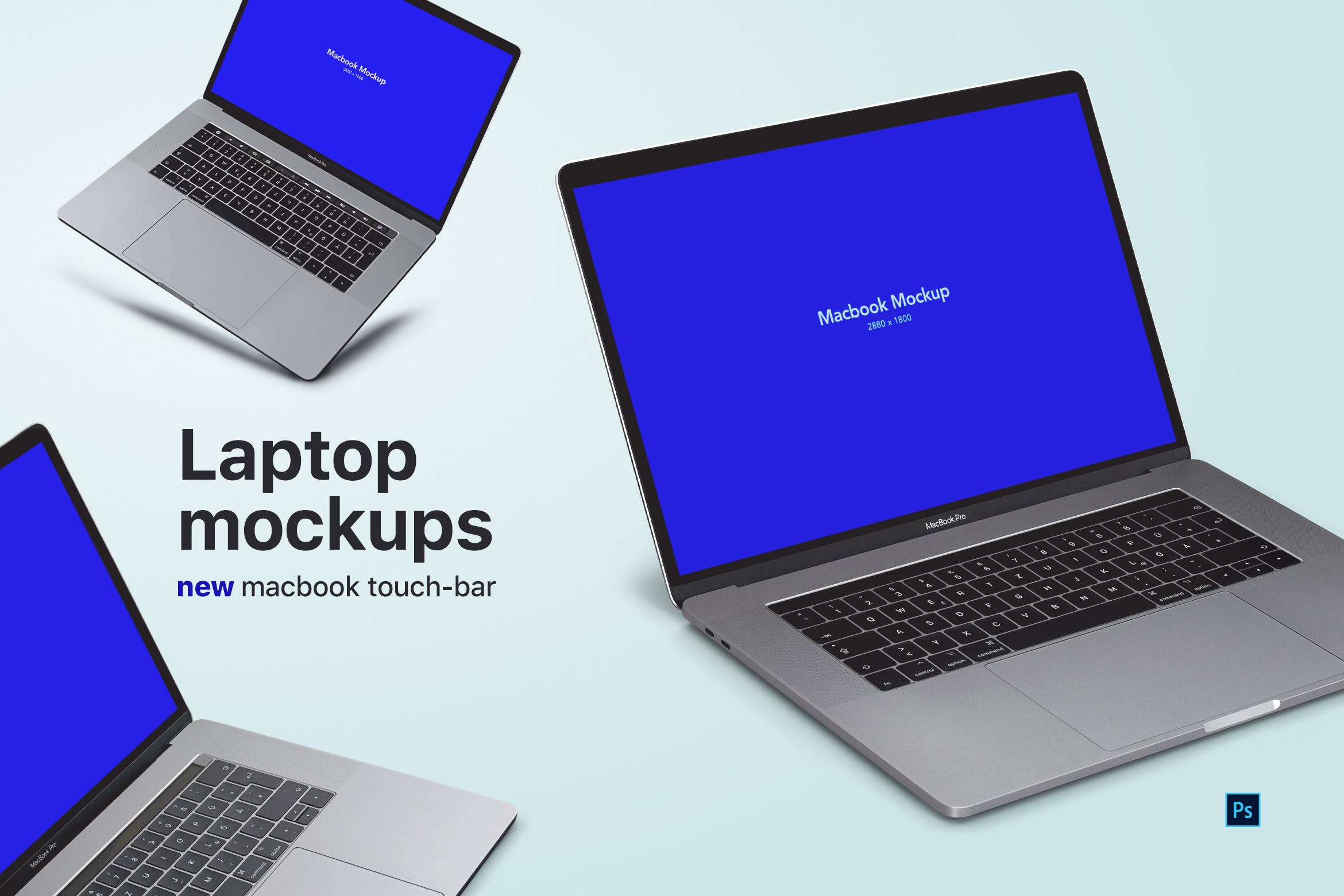 超逼真笔记本电脑屏幕演示样机模板v1 Laptop Mockups vol01插图