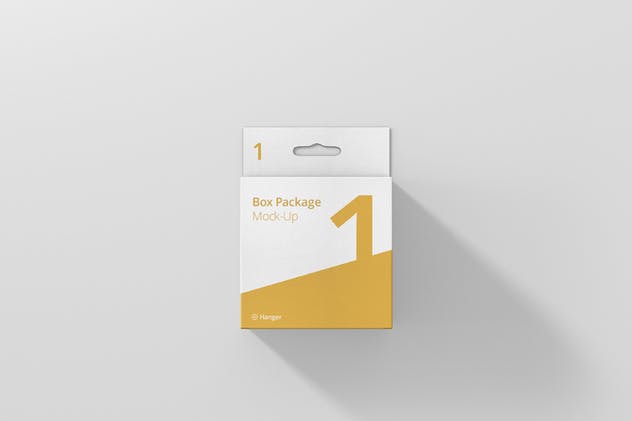 药物方形包装盒样机展示模板 Package Box Mockup – Square with Hanger插图(5)