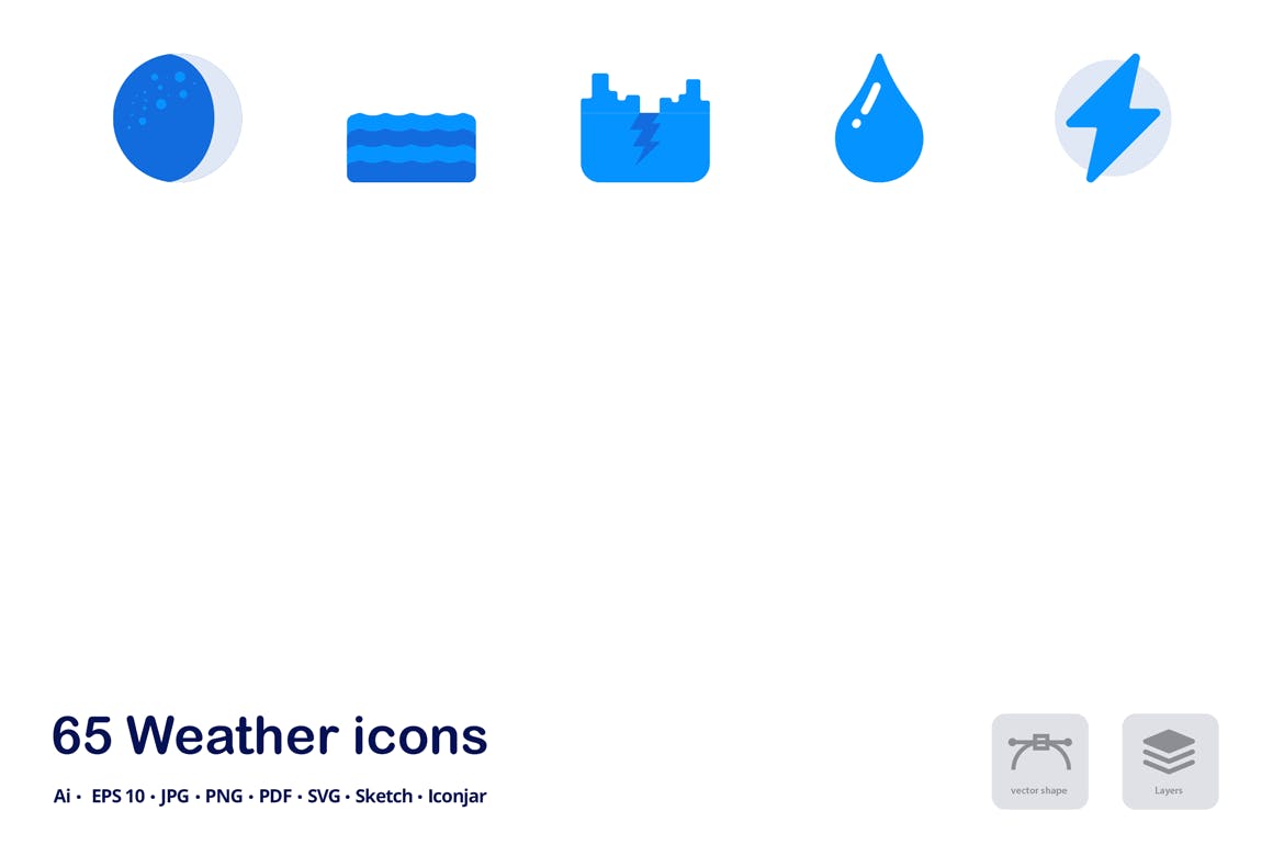 天气预报双色调扁平化矢量图标 Weather Forecast Accent Duo Tone Flat Icons插图(4)