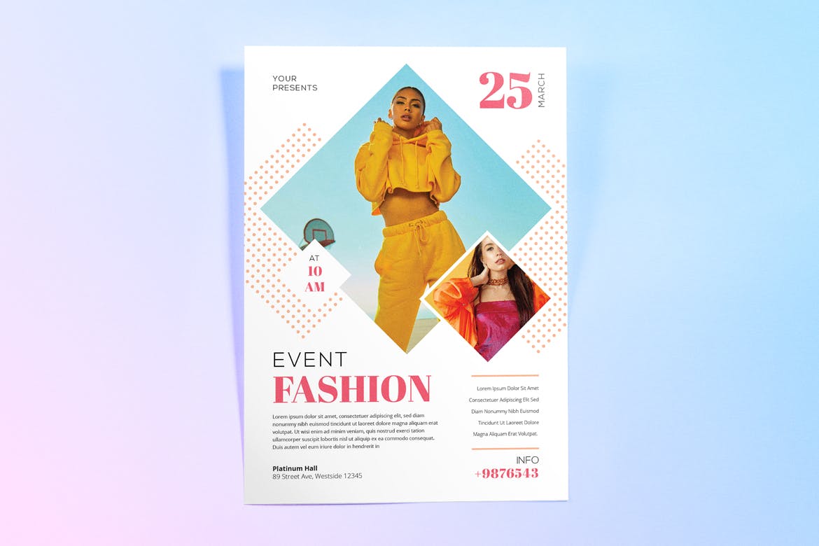 时尚主题活动海报传单设计模板 Event Fashion Flyers插图(2)