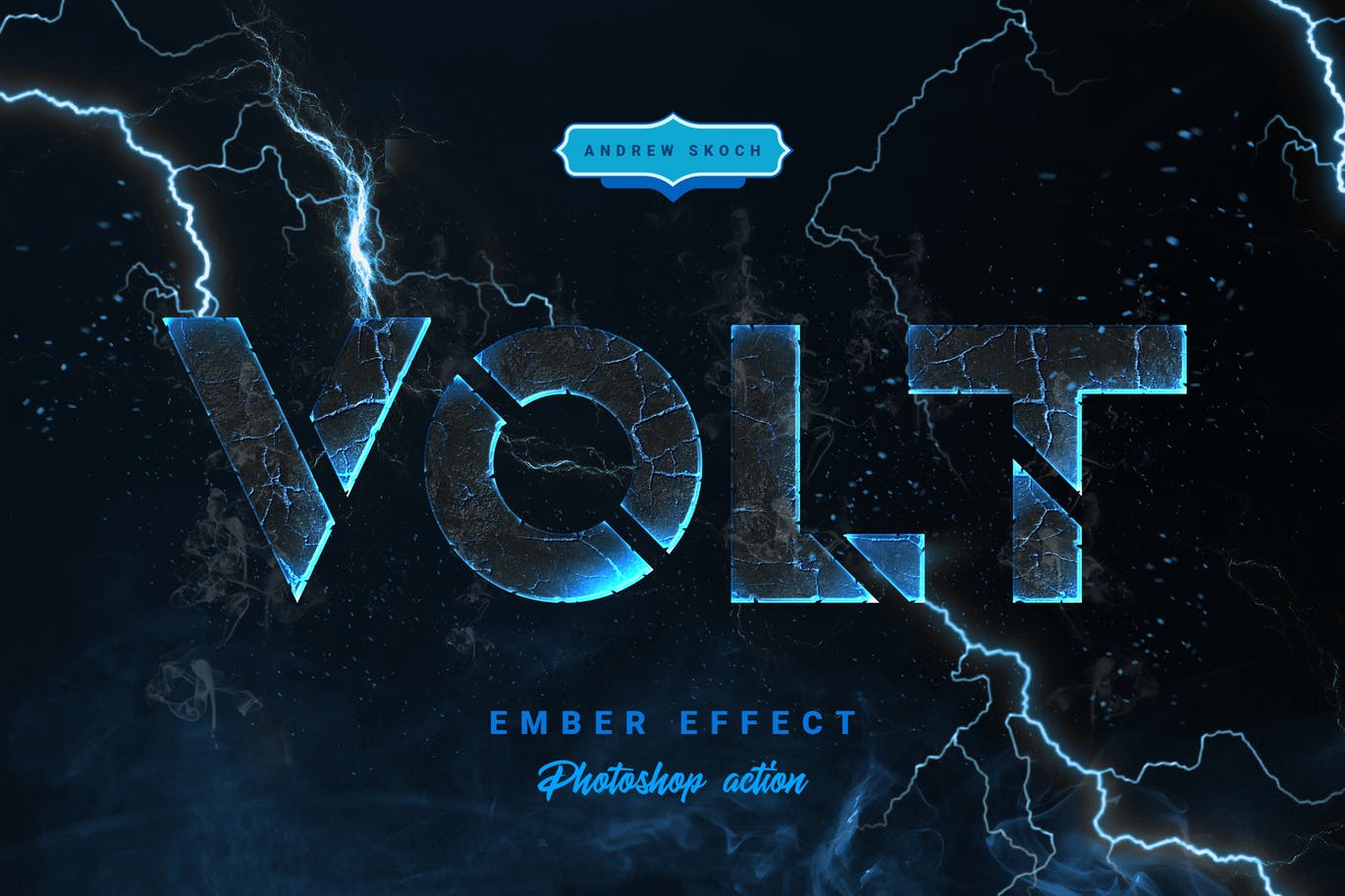 火山/熔岩/岩浆/火焰3D字体特效PS动作 Ember Effect – Photoshop Action插图(2)