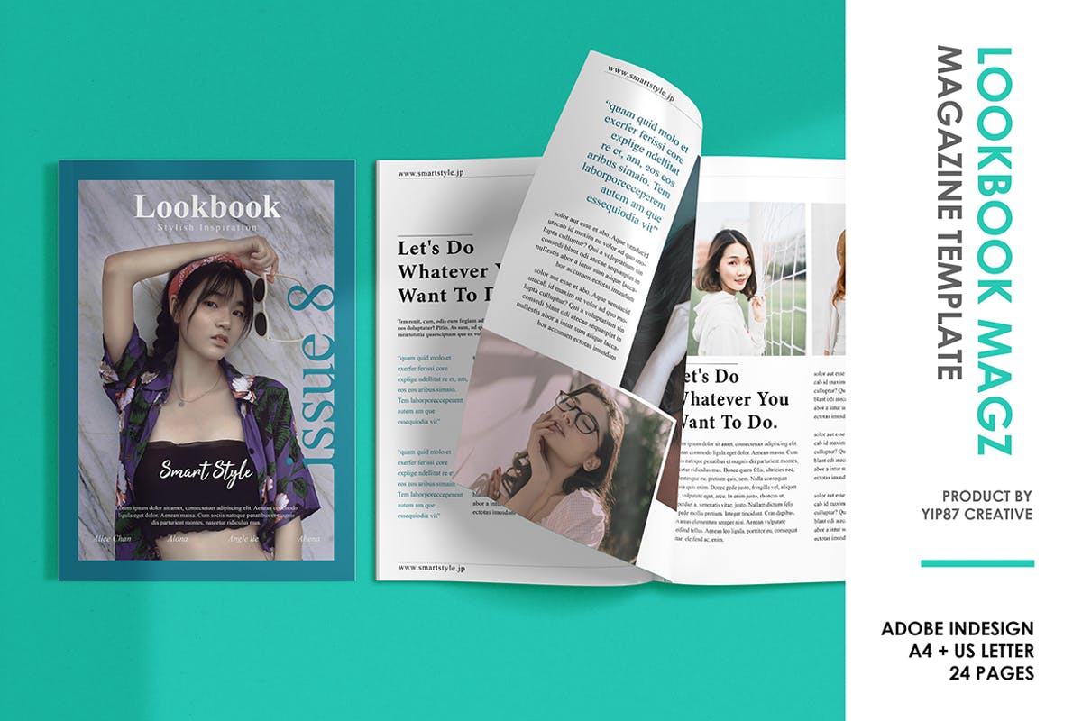 时尚杂志服装产品目录设计模板 Lookbook – Fashion Magazine插图