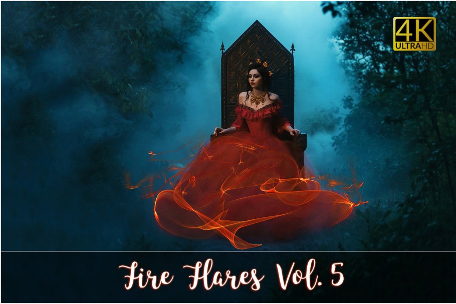 4K火焰耀斑叠层背景第5卷 4K Fire Flares Overlays Vol. 5插图