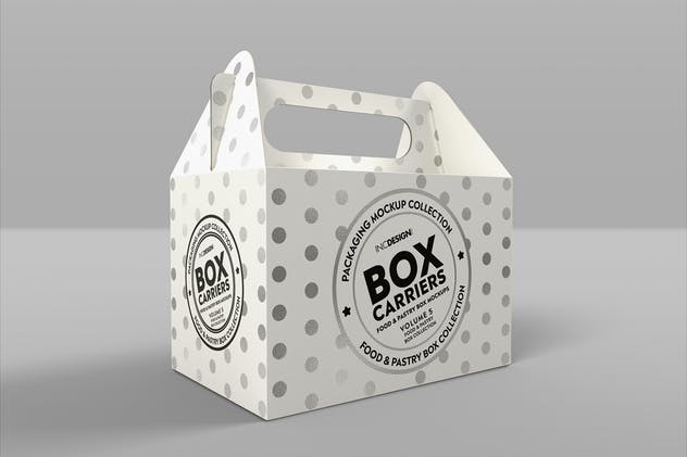 食品糕点盒样机模板第5卷 Food Pastry Boxes Vol.5:Carrier Boxes Mockups插图(11)