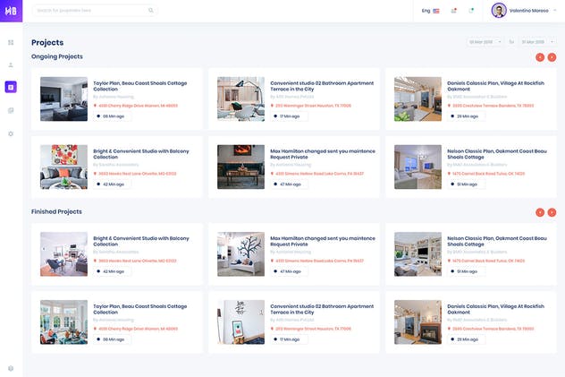 房地产中介销售管理后台仪表盘UI套件 Habikon – Real Estate Admin Dashboard Ui Kit插图(6)