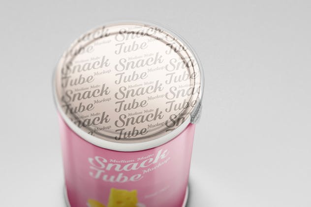 零食饮料金属罐包装样机 Medium Snack Tube Mockup插图(8)