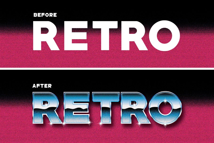 80年代复古文本图层样式 80’s Retro Graphic Styles插图(4)