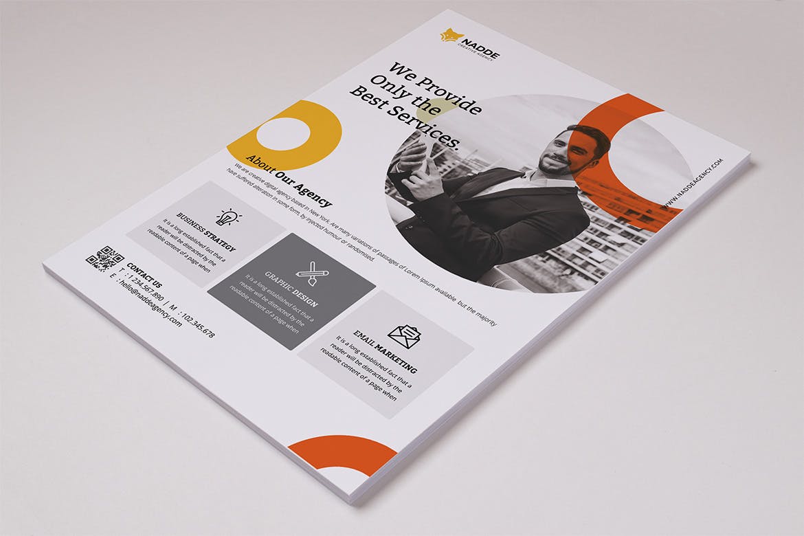 设计营销服务公司简介传单设计模板 Corporate Flyer插图(2)