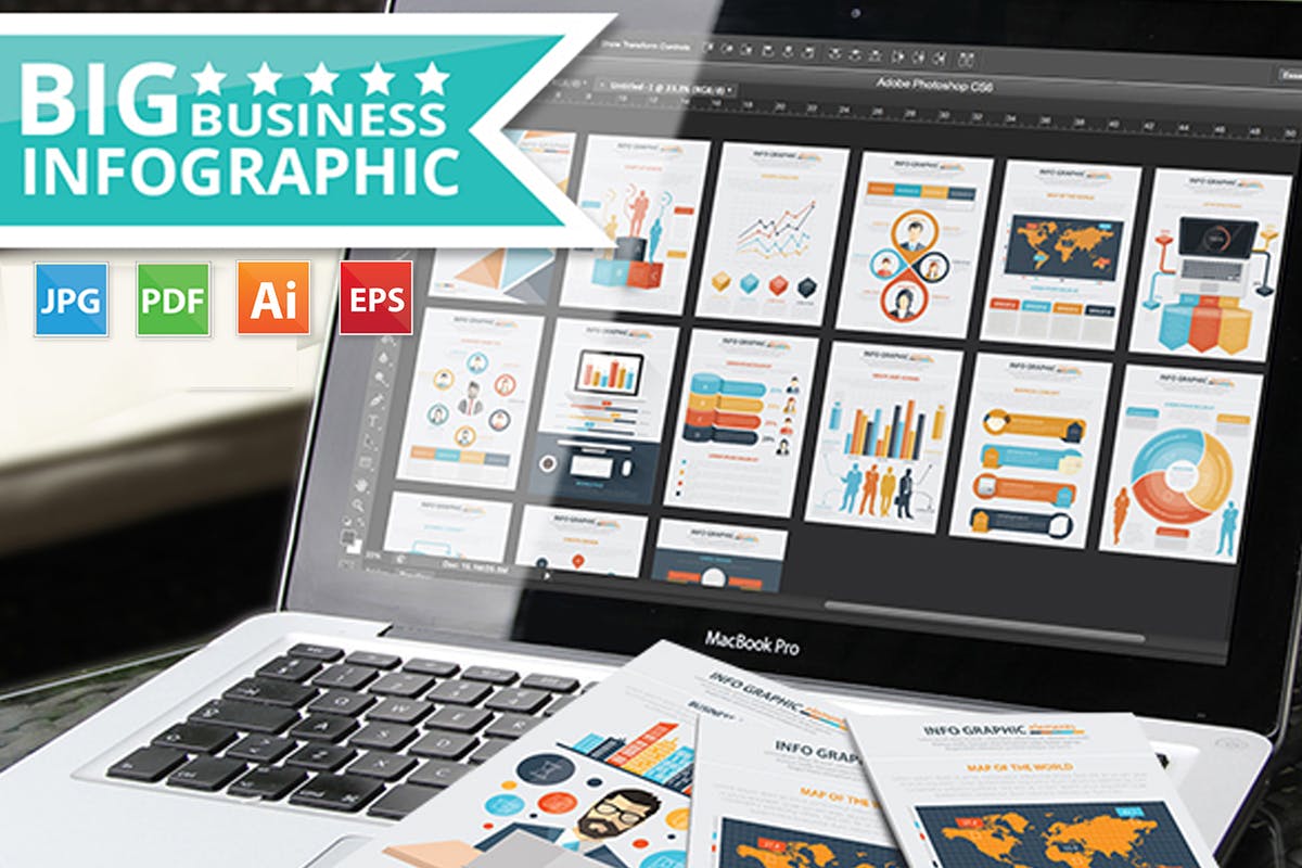 17页商业数据信息图表设计素材 Business Infographics 17 Pages Design插图