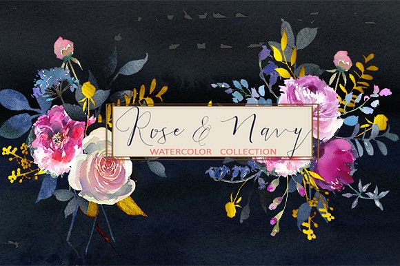 水彩玫瑰牡丹剪贴画 Watercolor Roses Peonies Clipart插图(3)