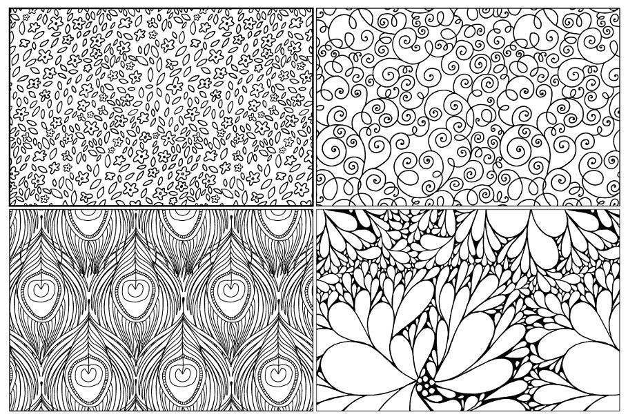 魔幻花卉图案纹理 Enchanted Floral Repeat Patterns插图(3)