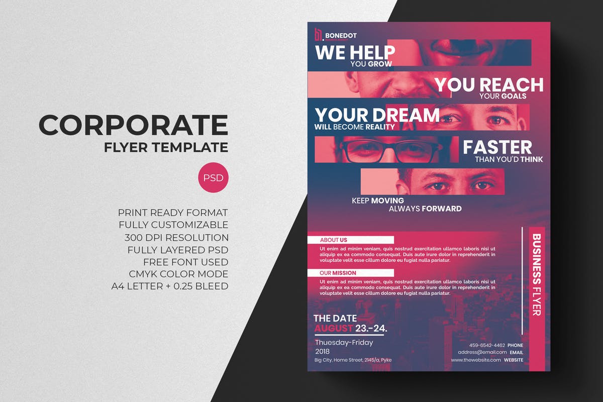 企业宣传海报传单设计模板v8 Corporate Flyer Template插图